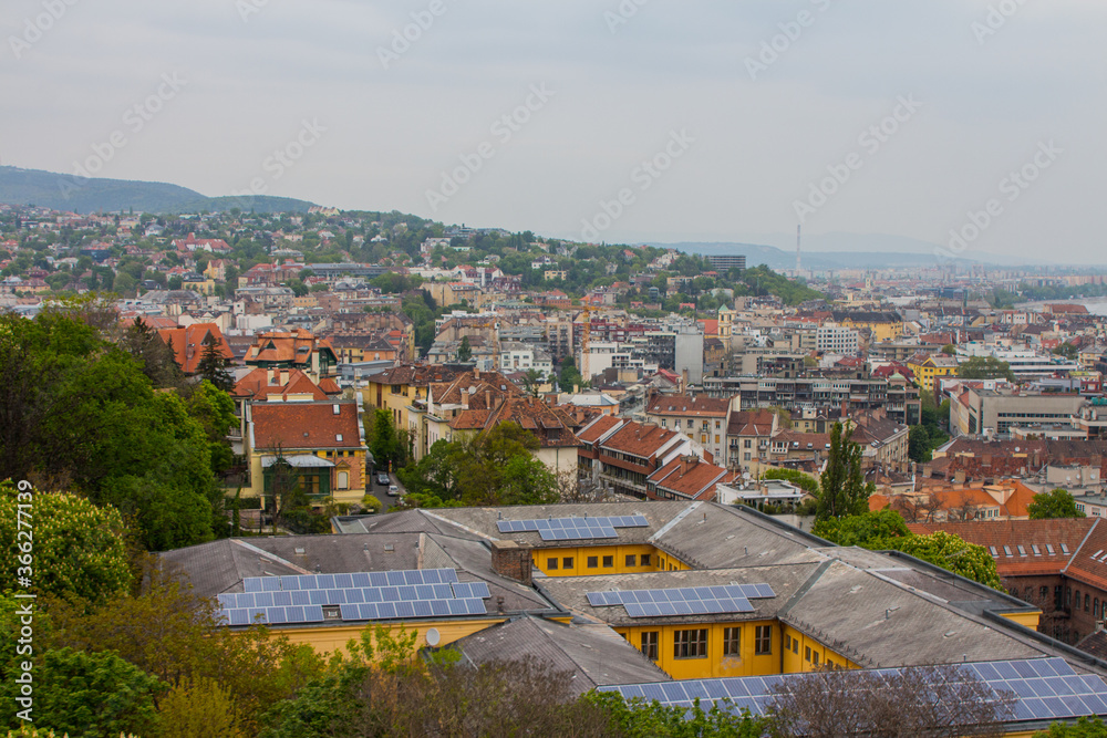 Naklejka premium View of the residential area of Budapest. Hungary