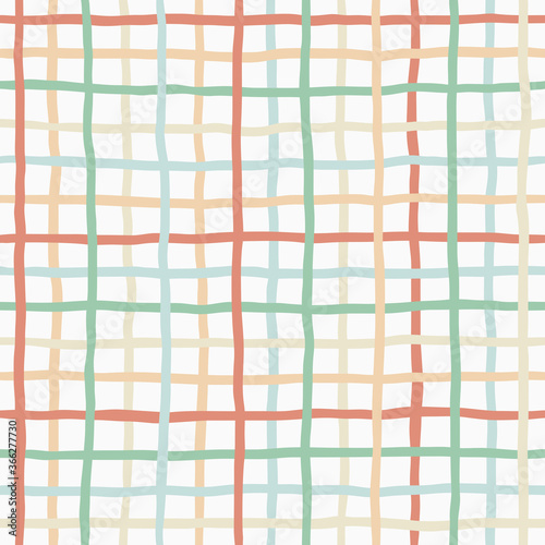 simple pastel color childish hand drawn lines seamless pattern for background, wallpaper, texture, cover, card, banner, label etc. vector design
