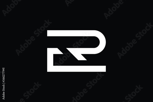 Minimal Innovative Initial ER logo and RE logo. Letter ER RE creative elegant Monogram. Premium Business logo icon. White color on black background