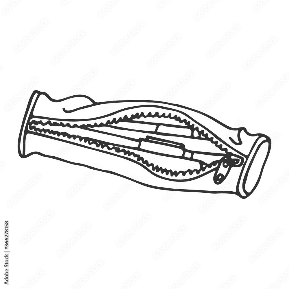Vector doodle illustration of pencil case Vector doodle illustration of pencil case