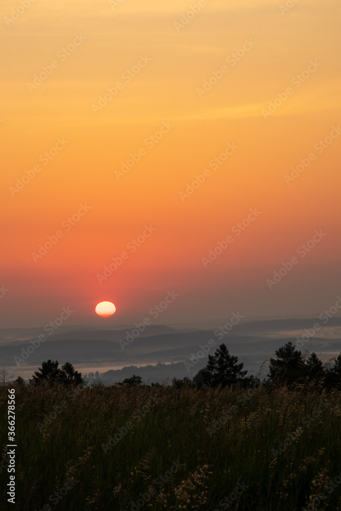 Sunset over the mountains