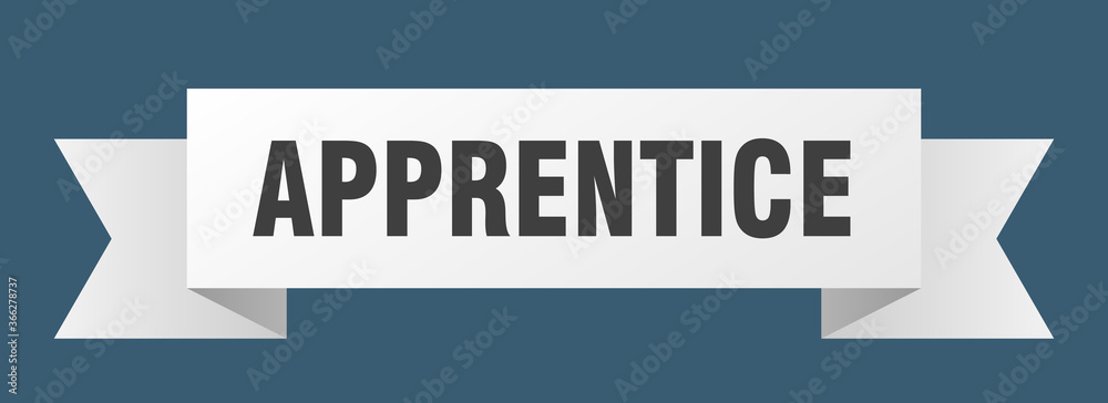 apprentice ribbon. apprentice paper band banner sign apprentice ribbon. apprentice paper band banner sign