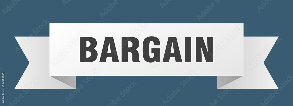 bargain ribbon. bargain paper band banner sign bargain ribbon. bargain paper band banner sign