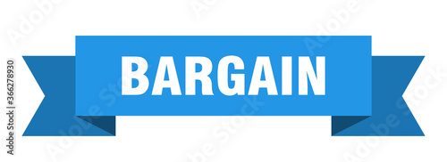 bargain ribbon. bargain paper band banner sign
