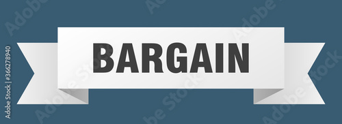 bargain ribbon. bargain paper band banner sign