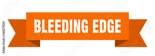 bleeding edge ribbon. bleeding edge paper band banner sign