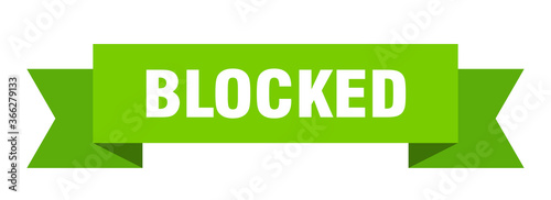 blocked ribbon. blocked paper band banner sign