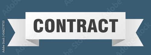 contract ribbon. contract paper band banner sign