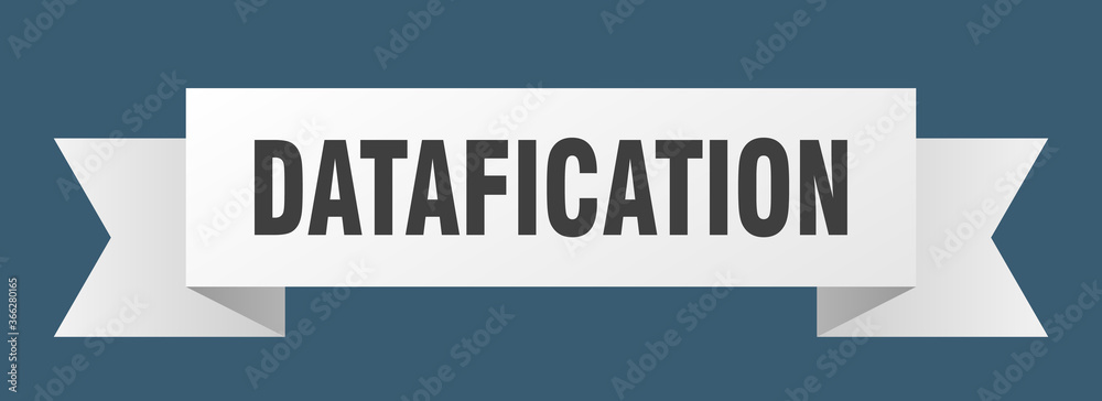 datafication ribbon. datafication paper band banner sign datafication ribbon. datafication paper band banner sign
