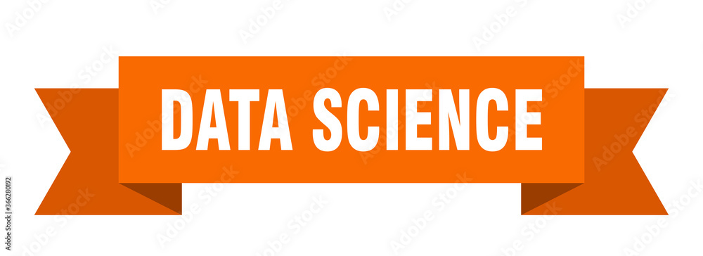 data science ribbon. data science paper band banner sign data science ribbon. data science paper band banner sign