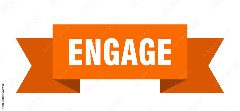 engage ribbon. engage paper band banner sign engage ribbon. engage paper band banner sign