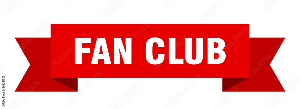 fan club ribbon. fan club paper band banner sign fan club ribbon. fan club paper band banner sign
