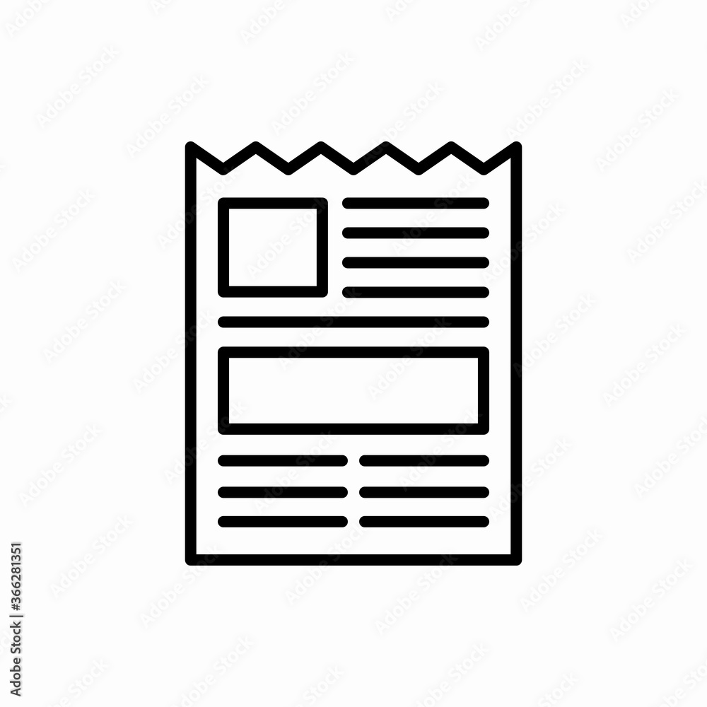 Outline newspaper icon.Newspaper vector illustration. Symbol for web and mobile Outline newspaper icon.Newspaper vector illustration. Symbol for web and mobile
