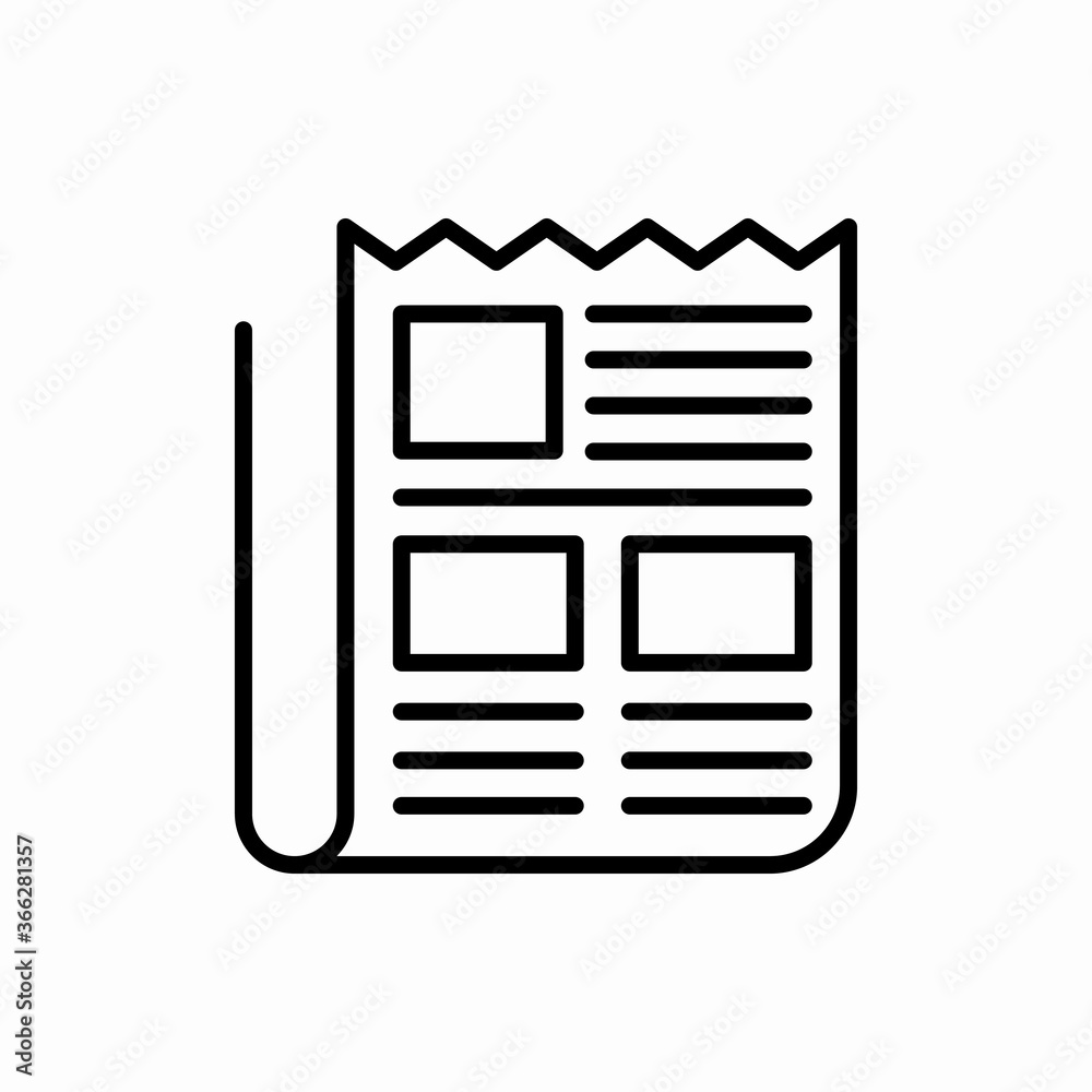 Outline newspaper icon.Newspaper vector illustration. Symbol for web and mobile Outline newspaper icon.Newspaper vector illustration. Symbol for web and mobile