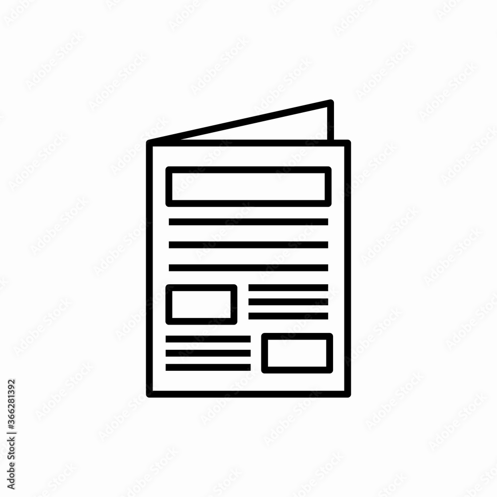 Outline newspaper icon.Newspaper vector illustration. Symbol for web and mobile
