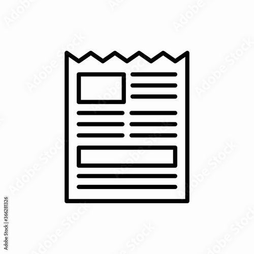 Outline newspaper icon.Newspaper vector illustration. Symbol for web and mobile