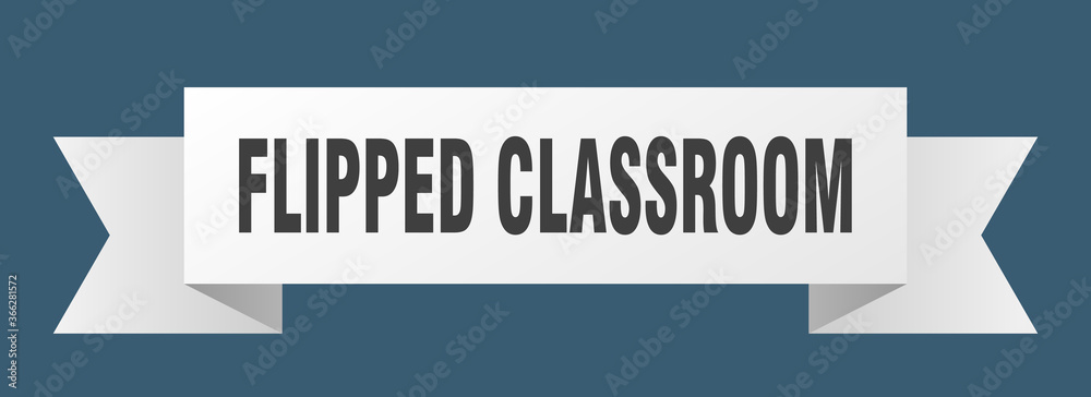 flipped classroom ribbon. flipped classroom paper band banner sign flipped classroom ribbon. flipped classroom paper band banner sign