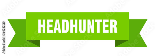 headhunter ribbon. headhunter paper band banner sign