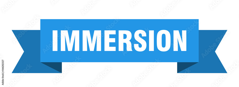 immersion ribbon. immersion paper band banner sign immersion ribbon. immersion paper band banner sign