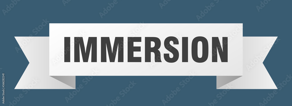 immersion ribbon. immersion paper band banner sign