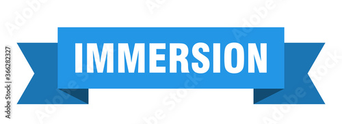 immersion ribbon. immersion paper band banner sign