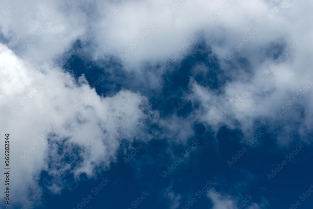 Cumulus clouds in the blue sky during the day in Sunny weather