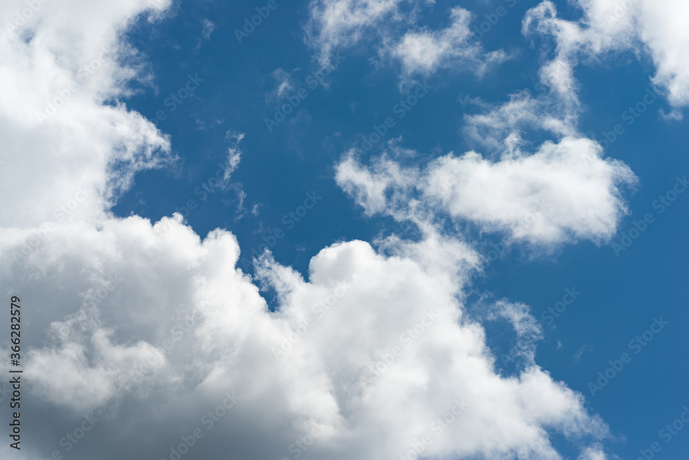 Cumulus clouds in the blue sky during the day in Sunny weather