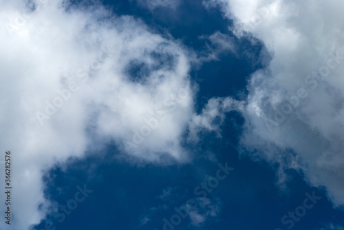 Cumulus clouds in the blue sky during the day in Sunny weather