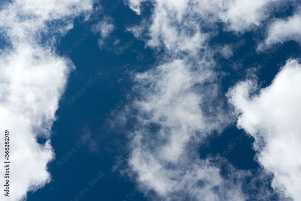 Cumulus clouds in the blue sky during the day in Sunny weather