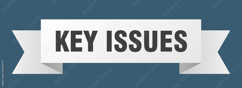 key issues ribbon. key issues paper band banner sign key issues ribbon. key issues paper band banner sign