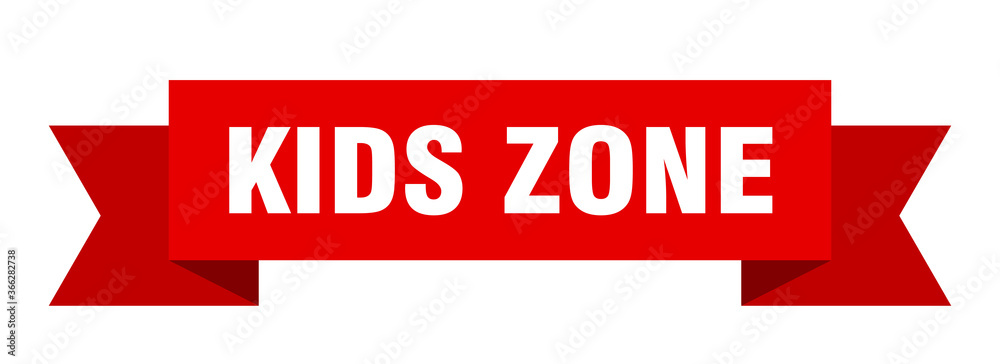 kids zone ribbon. kids zone paper band banner sign kids zone ribbon. kids zone paper band banner sign