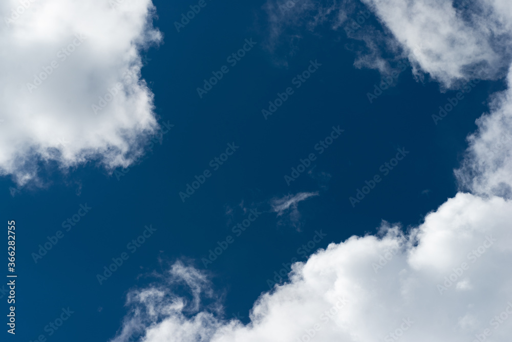 Cumulus clouds in the blue sky during the day in Sunny weather