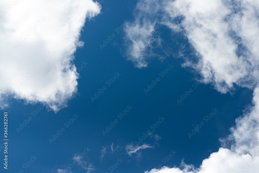Cumulus clouds in the blue sky during the day in Sunny weather
