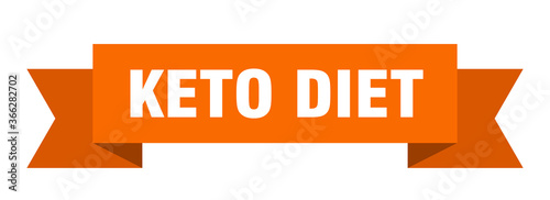 keto diet ribbon. keto diet paper band banner sign