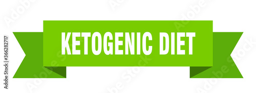 ketogenic diet ribbon. ketogenic diet paper band banner sign