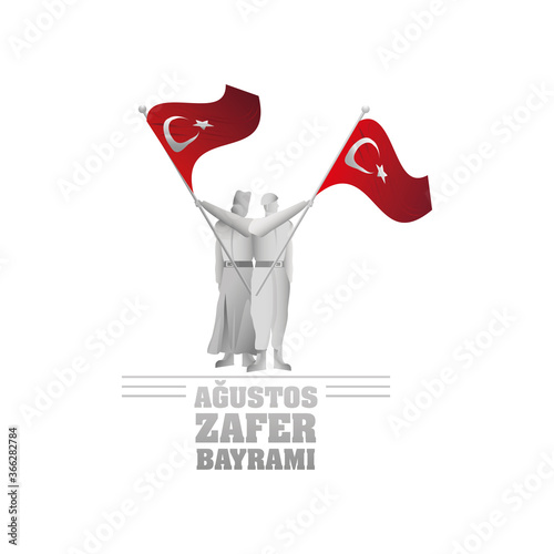 soldiers with flags of Turkey, 30 August Zafer Bayrami