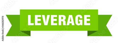leverage ribbon. leverage paper band banner sign