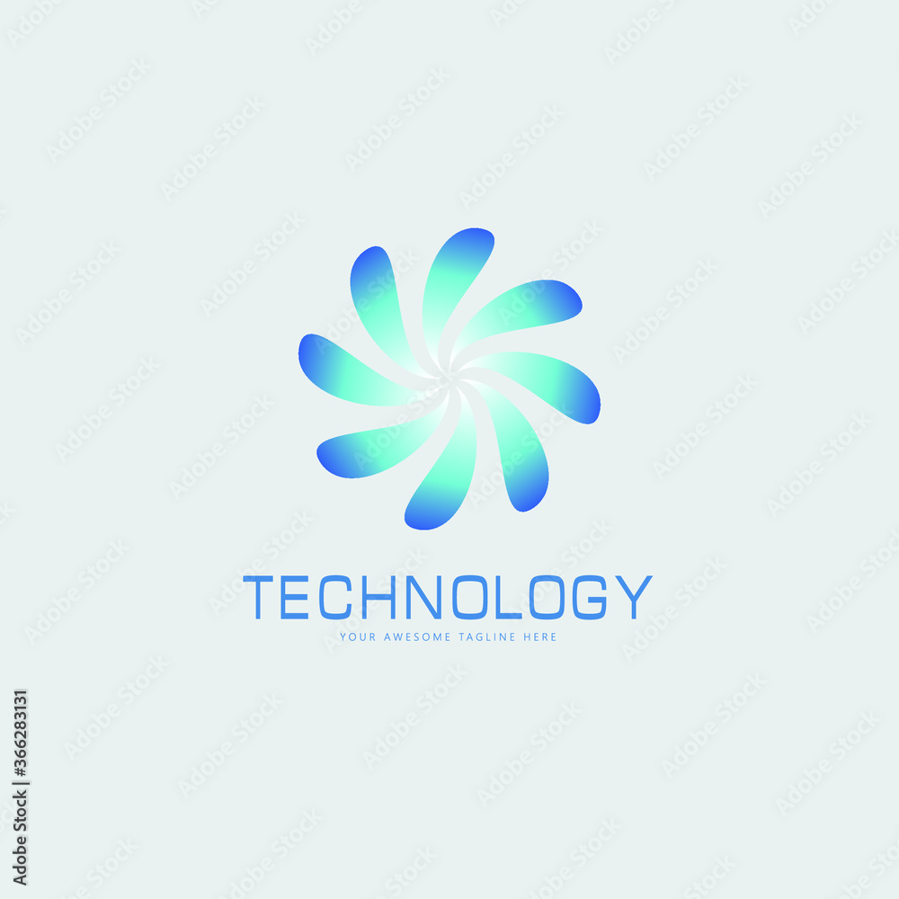 abstract technology logo design abstract technology logo design