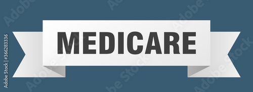 medicare ribbon. medicare paper band banner sign
