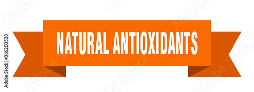 natural antioxidants ribbon. natural antioxidants paper band banner sign