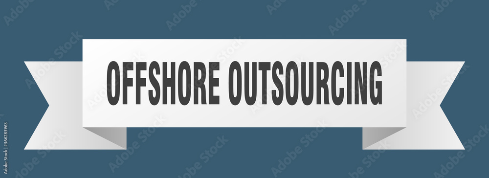 offshore outsourcing ribbon. offshore outsourcing paper band banner sign offshore outsourcing ribbon. offshore outsourcing paper band banner sign