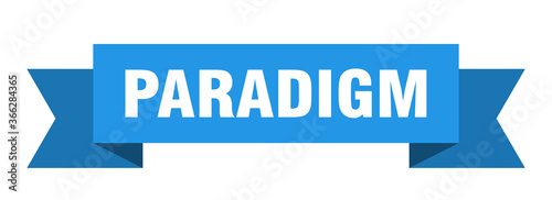 paradigm ribbon. paradigm paper band banner sign