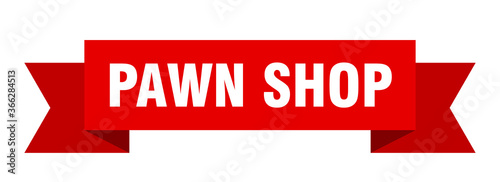 pawn shop ribbon. pawn shop paper band banner sign
