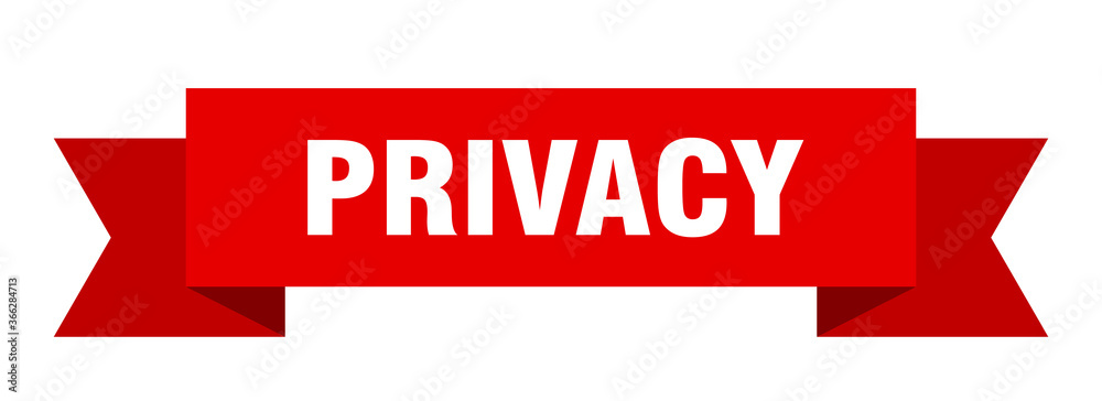 privacy ribbon. privacy paper band banner sign privacy ribbon. privacy paper band banner sign