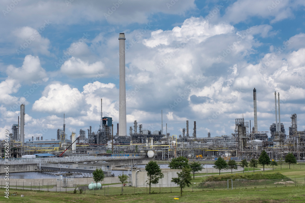 petrochemical industrial plant or oil refinery