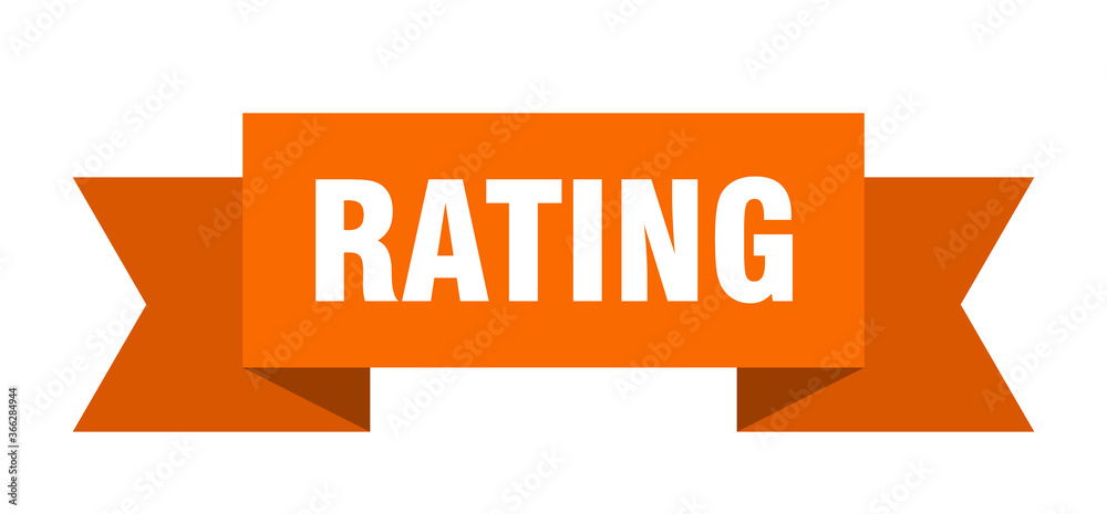 rating ribbon. rating paper band banner sign rating ribbon. rating paper band banner sign