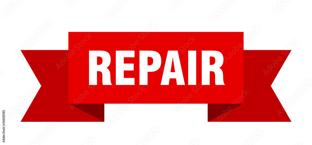 repair ribbon. repair paper band banner sign repair ribbon. repair paper band banner sign