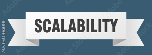 scalability ribbon. scalability paper band banner sign