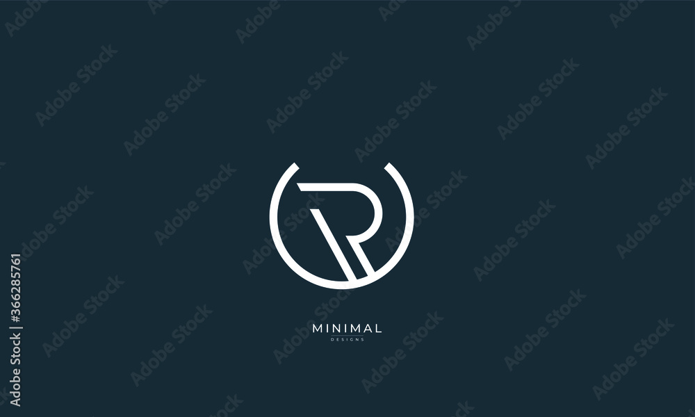 Alphabet letter icon logo UR or RU Alphabet letter icon logo UR or RU