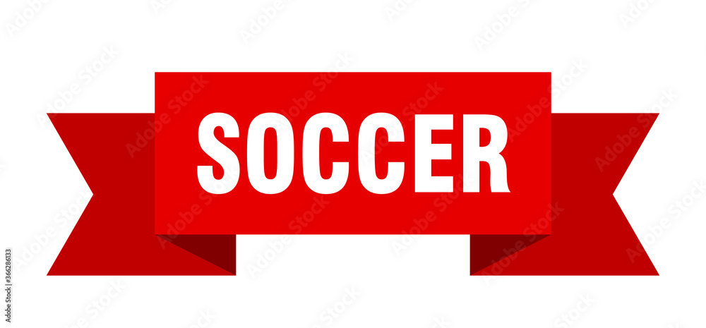 soccer ribbon. soccer paper band banner sign soccer ribbon. soccer paper band banner sign